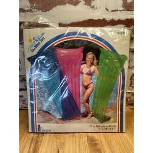 Intiex The Wet Set Inflatable‎ Pool Green Float 72" X 30" 59717 New Sealed 1999